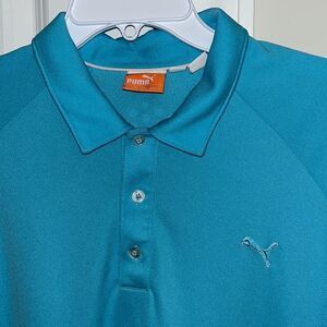 Puma coral blue cell dry men’s Surf The Web Print golf shirt-XL wow!